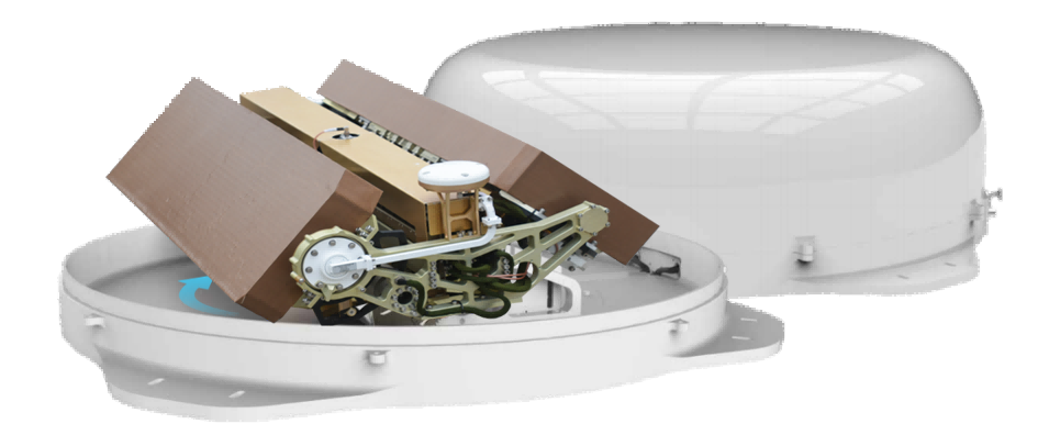 0.6m Ku-band vehicle-mounted on-the-move satcom antenna